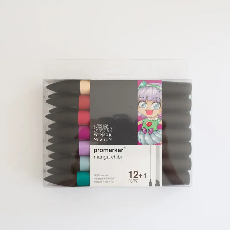 Winsor & Newton Promarker Set 12+1 Manga Chibi
