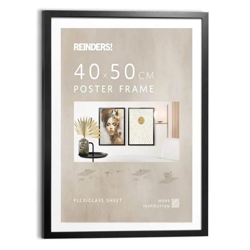 Wissellijst hout poster 40x50 zwart