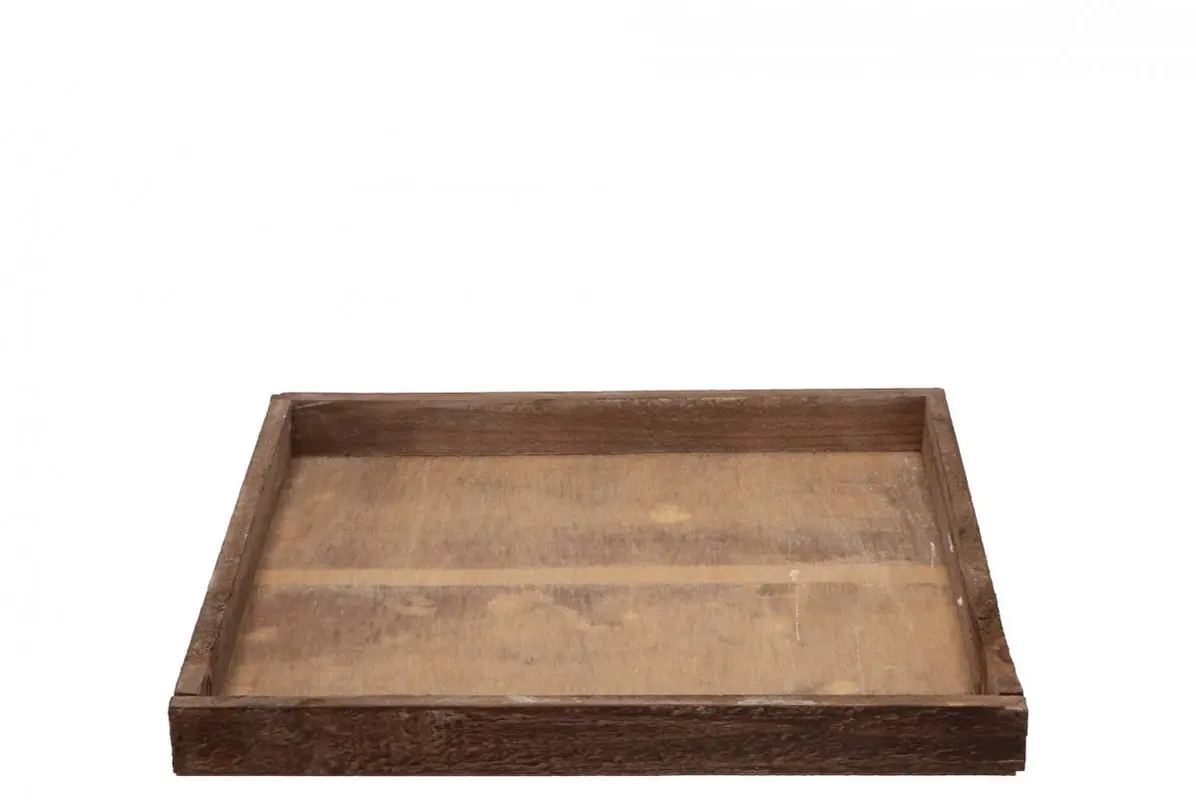 Wood tray grey 30x30x3cm
