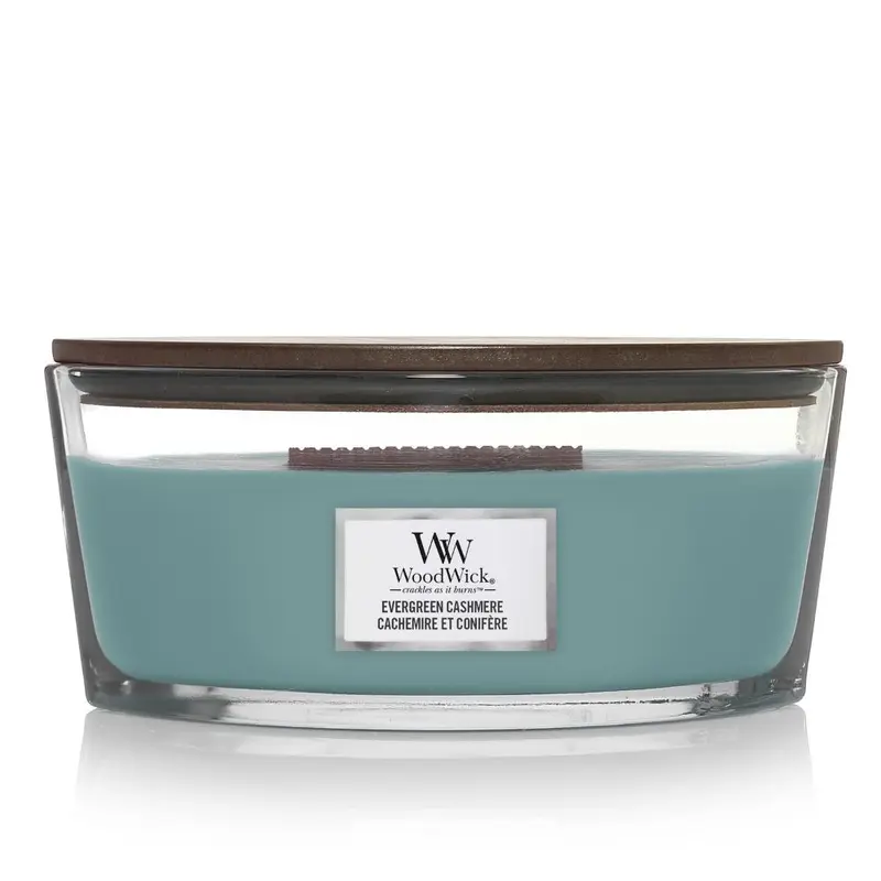 WoodWick Evergeen Cashmere HearthWick Flame Ellips candle