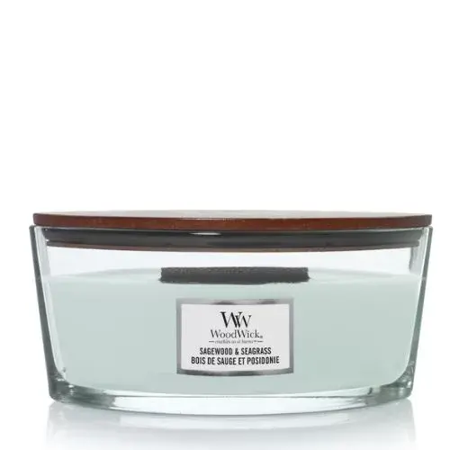 WoodWick Sagewood & Seagrass Heartwick Flame Ellipse