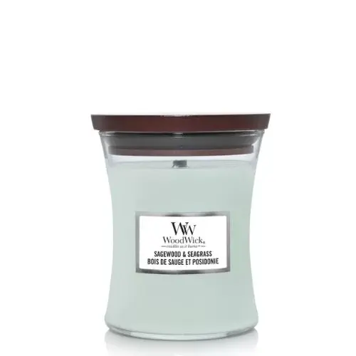 WoodWick Sagewood & Seagrass Medium Candle