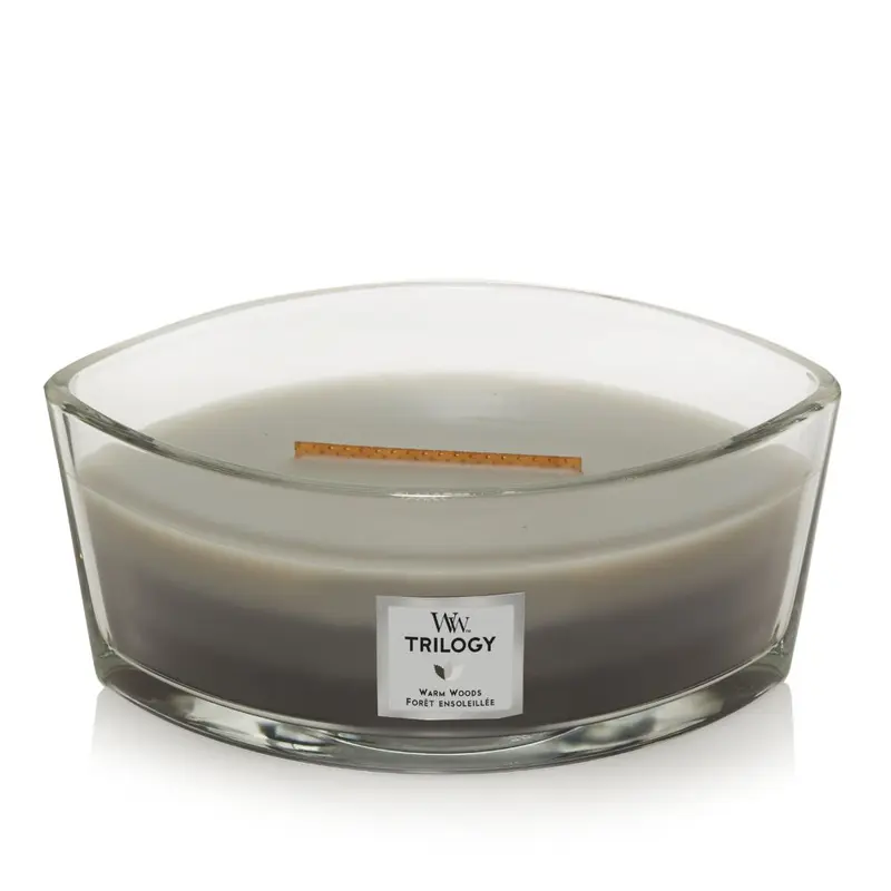 WoodWick Warm Woods Trilogy HearthWick Flame Ellipse