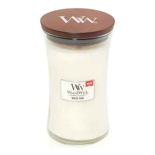 WoodWick White Teak Large Candle