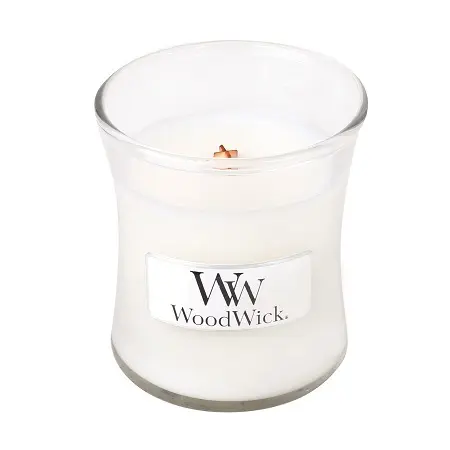 WoodWick White Teak Mini Candle