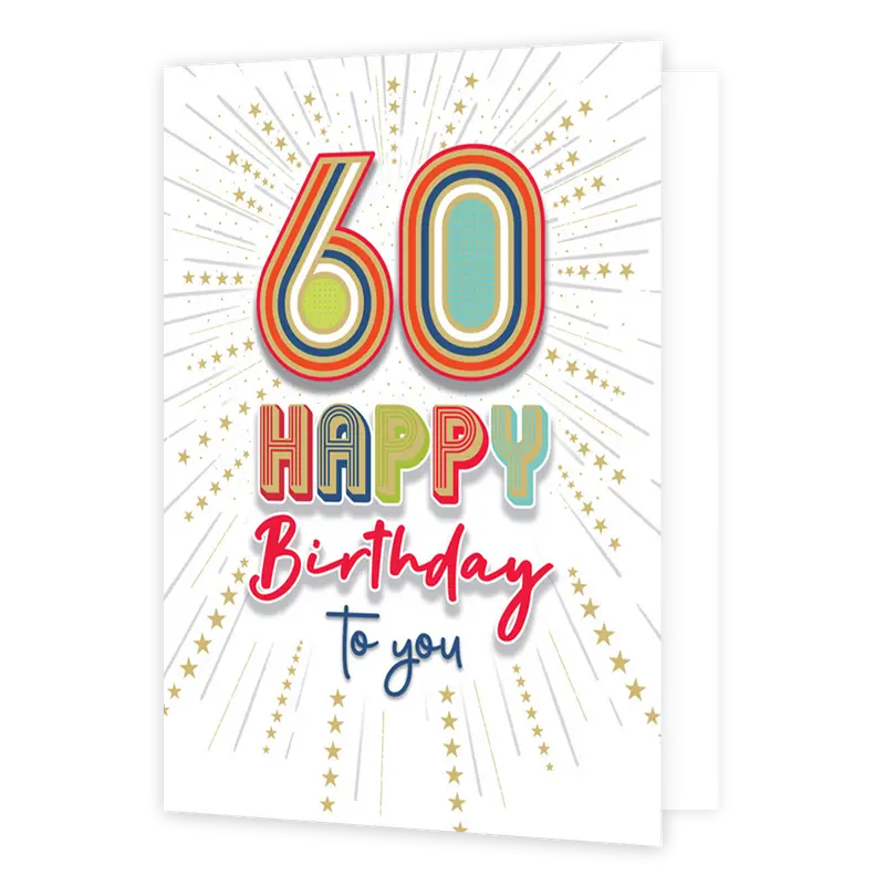 XL kaart - 60 happy birthday to you