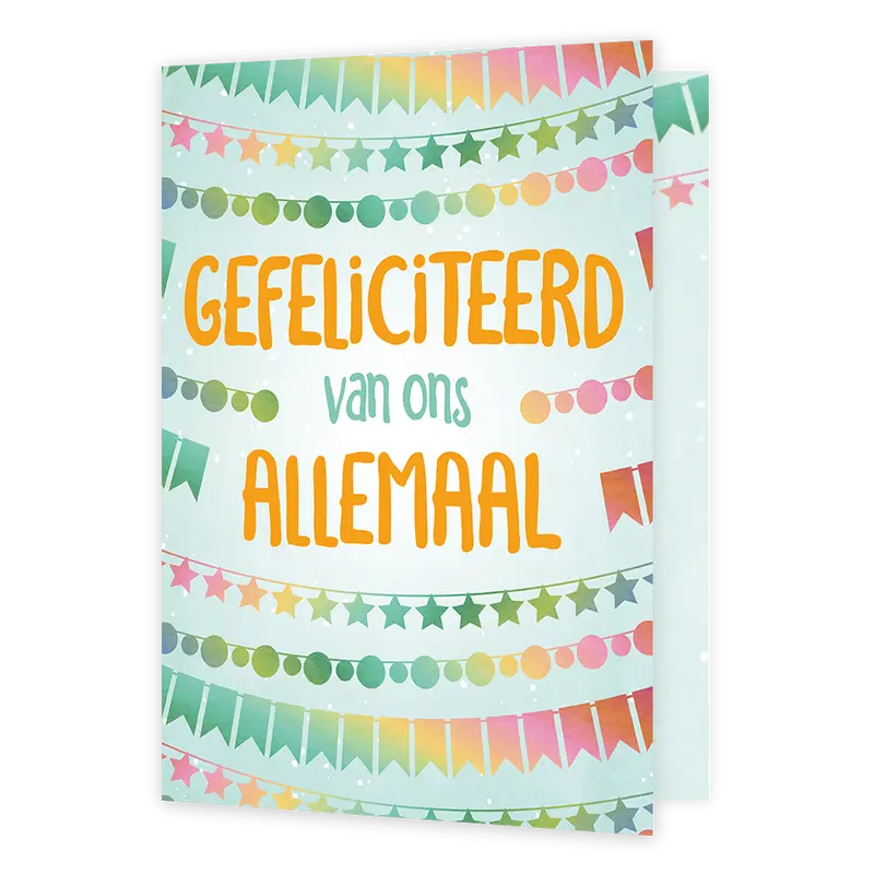 XL kaart - Gefeliciteerd van ons allemaal