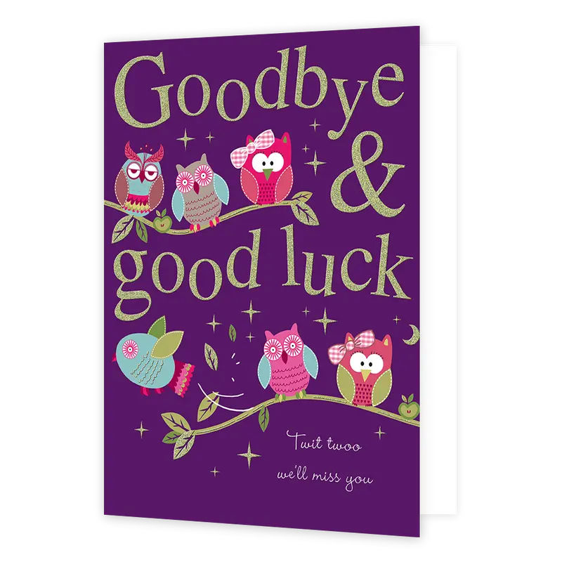XL kaart - Goodbye & goodluck