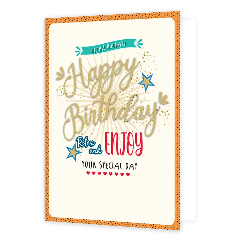 XL kaart - Happy birthday enjoy