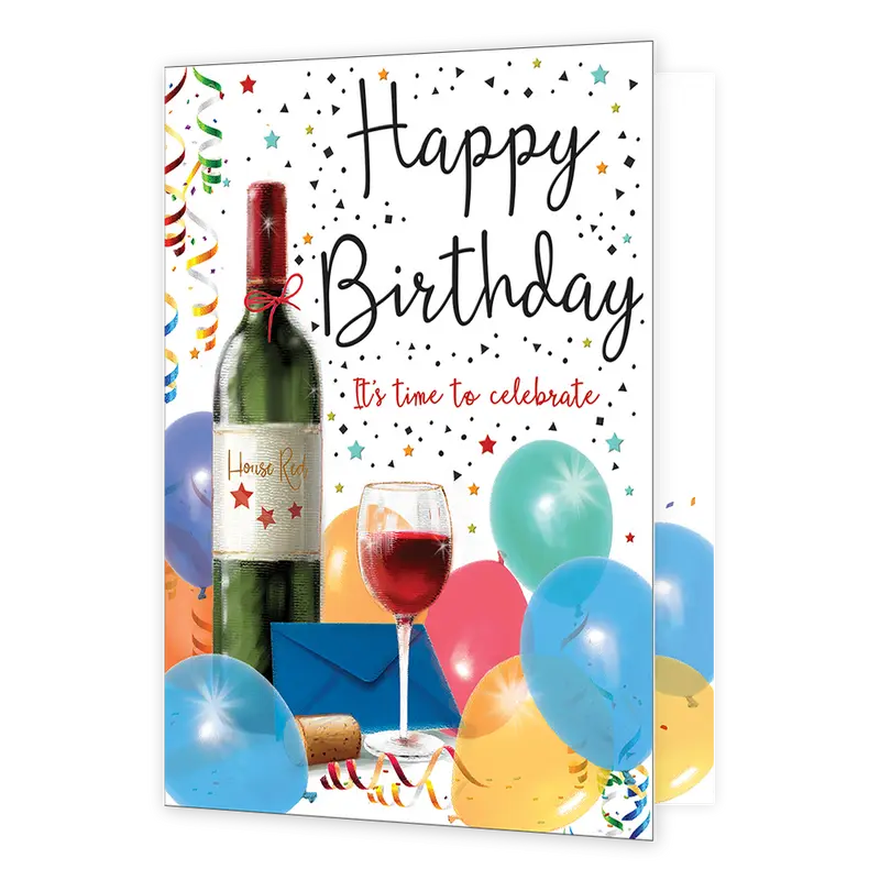 XL kaart - Happy birthday it's time to celebrate
