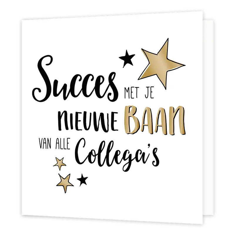 XL kaart - Succes met je nieuwe baan