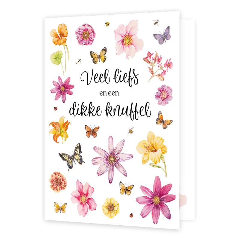 XL kaart - Veel liefs en een dikke knuffel