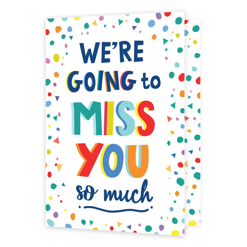 XL kaart - We're going to miss you so much