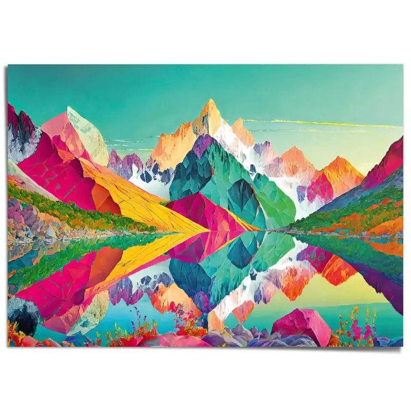 XXL Poster Colourful mountains 100x140