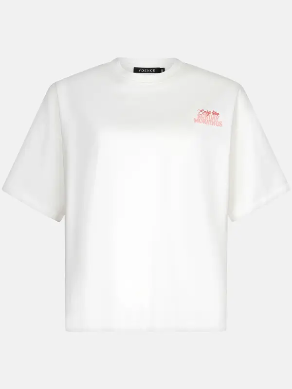 Ydence T-shirt Sunday mornings - Off White