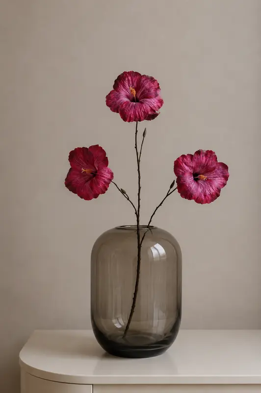 ZIJDEBLOEM | FUCHSIA | XL HIBISCUS