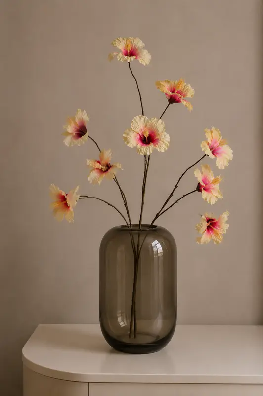 ZIJDEN TAK | HIBISCUS | PEACH