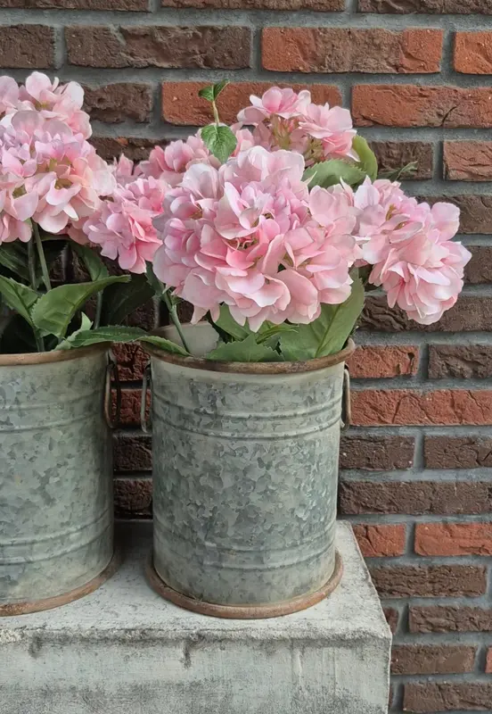 Zinken pot recht - 26 cm met handvatten