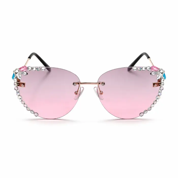 Zonnebril Zonnebril Glitter Roze #495