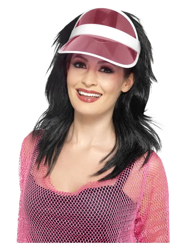 Zonneklep 80s roze