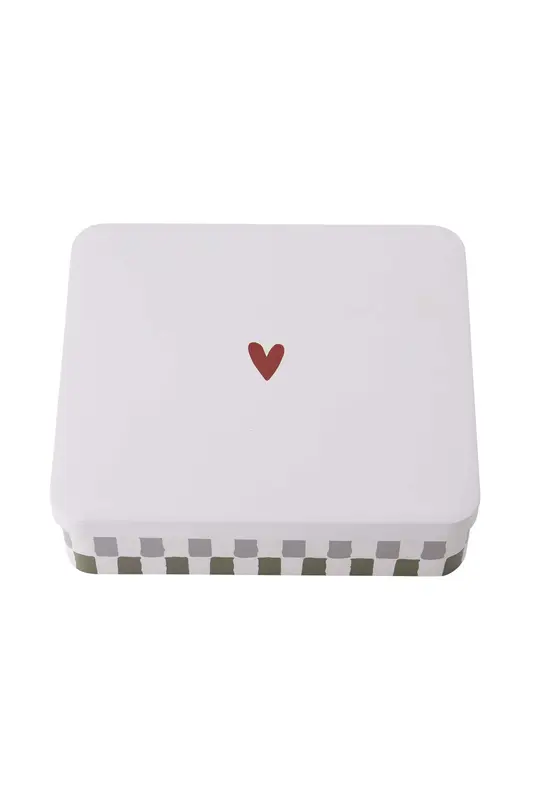 Zusss - Koekblik hartje - rood/grijs/groen