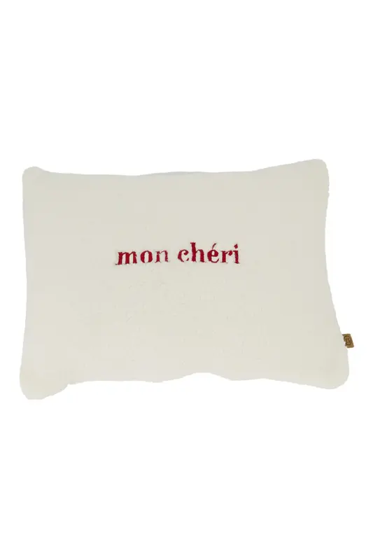 Zusss Kussen Teddy mon cheri - Wit/Rood