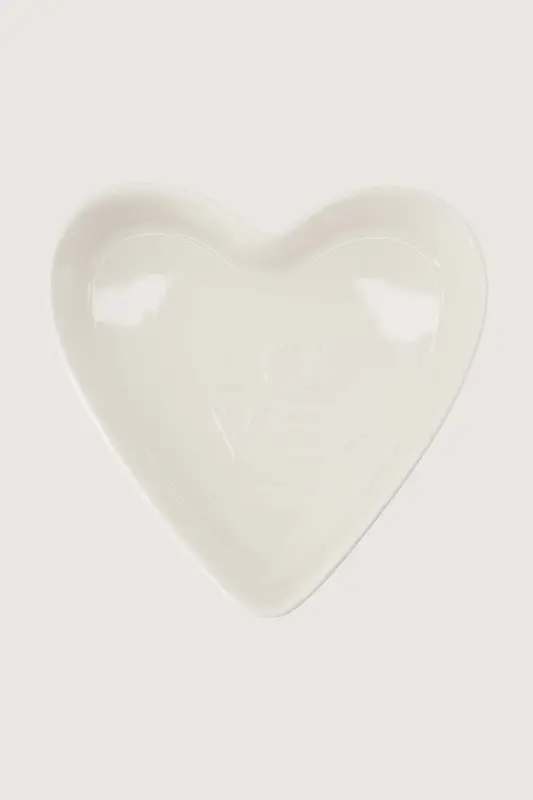 Zusss - Ovenschaal keramiek Hartvorm Love - Wit