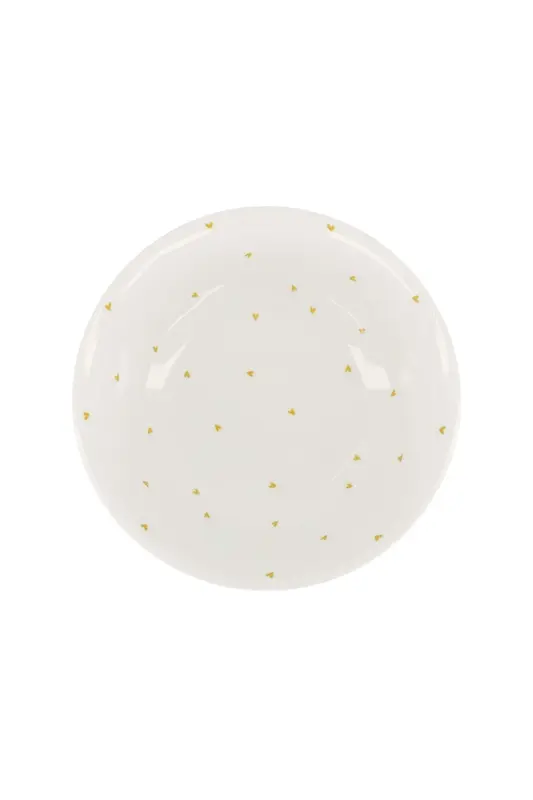 Zusss Schaal melamine Hartjes M - Wit/Oker