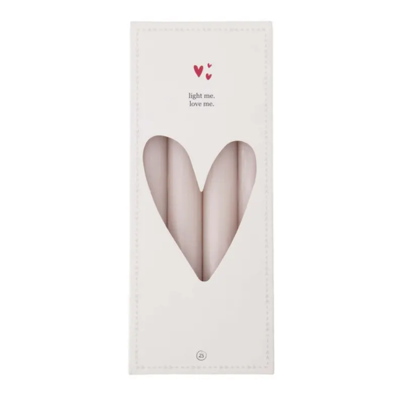 Zusss - Set van 4 rustieke Kaarsen 20 cm - Beige