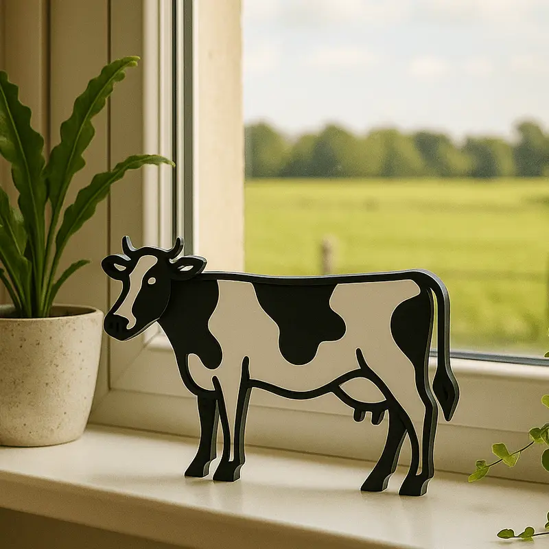 Zwarte koe decoratie